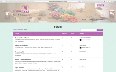 Forum das Rosas é o ponto de encontro para perguntas e respostas dos alunos da Escola